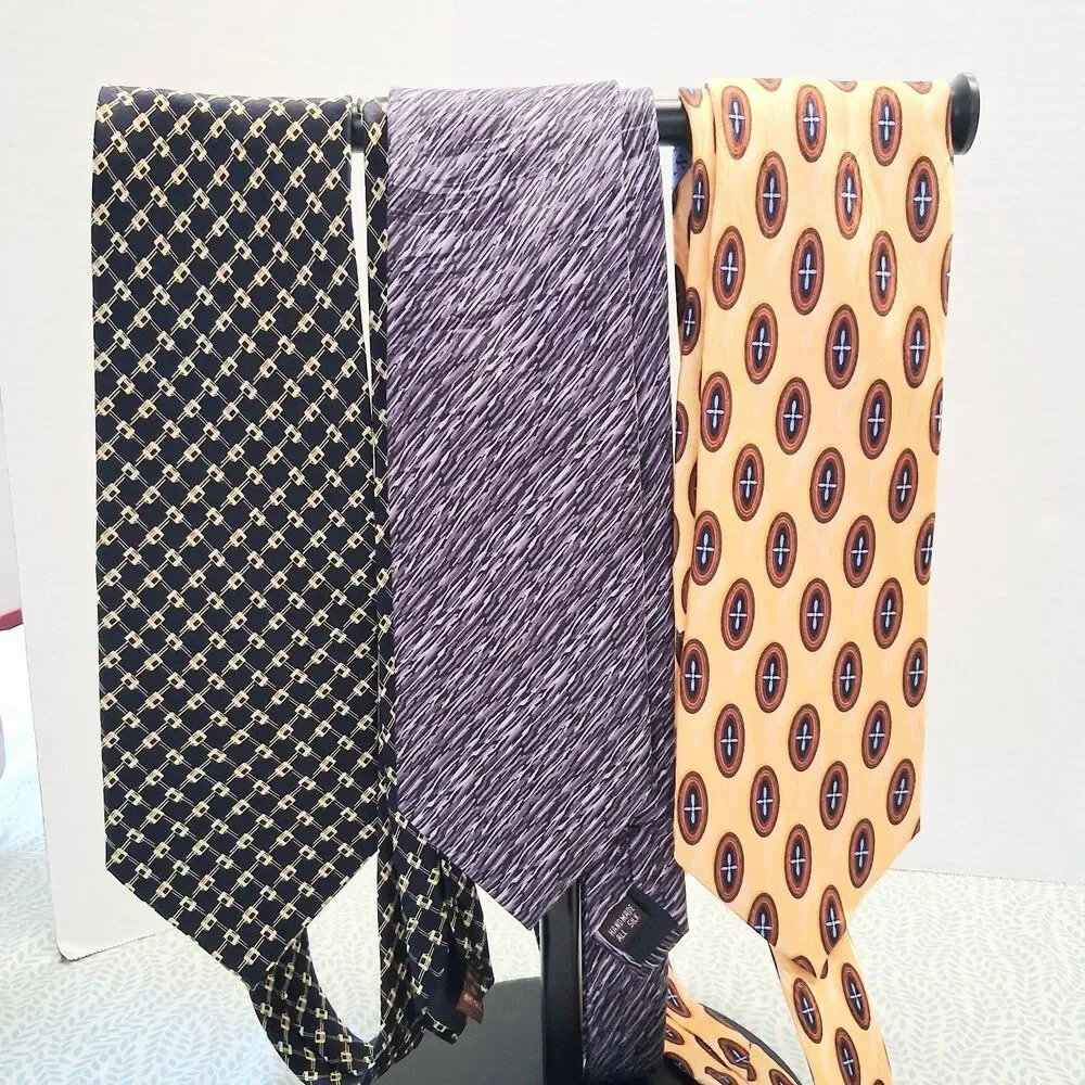 J.Z. Richards Umberto Bossi Museum Artifacts Men's Silk Tie Lot 3 Geometric EUC